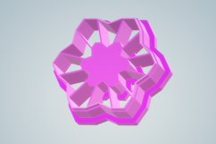 Clay Cutter STL File Flower Hexagon 5 - Earring Digital File Product Image 4