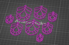 Decadent Drop 1 Earring Charm STL File - Digital Download -8 Product Image 5