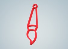Paintbrush Earring 2 Charm STL File - Digital Download -8 Si Product Image 4