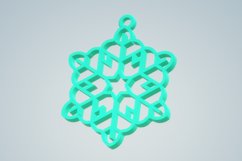 Snowflake 2 Earring Charm STL File - Digital Download -12 Si Product Image 3