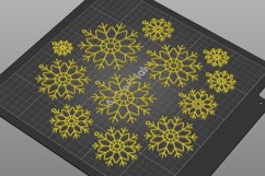 Snowflake 1 Earring Charm STL File - Digital Download -12 Si Product Image 4