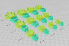 Clay Cutter STL File - Succulent Combo 1 - Earring Digital F Product Image 4