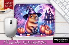 Capybara Halloween Mouse Pad Sublimation Cute Animal PNG Product Image 1
