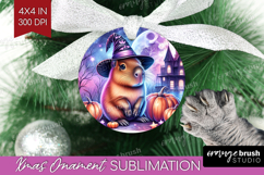 Capybara Halloween Ornament PNG Cute Animal PNG Sublimation Product Image 1