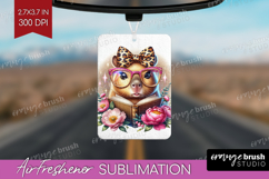 Capybara Reading Air Freshener PNG Book Lover PNG Product Image 1