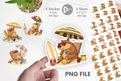 Summer Capybara Sticker Product Image 1
