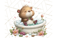 Whimsical Capybara Clip Art PNG for Cozy Hygge Prints Product Image 5