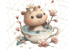 Whimsical Capybara Clip Art PNG for Cozy Hygge Prints Product Image 2