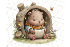Whimsical Capybara Clip Art PNG for Cozy Hygge Prints Product Image 3