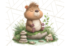 Whimsical Capybara Clip Art PNG for Cozy Hygge Prints Product Image 4