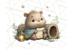 Whimsical Capybara Clip Art PNG for Cozy Hygge Prints Product Image 4