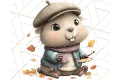 Whimsical Capybara Clip Art PNG for Cozy Hygge Prints Product Image 2