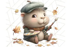 Whimsical Capybara Clip Art PNG for Cozy Hygge Prints Product Image 3