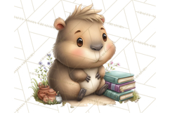 Whimsical Capybara Clip Art PNG for Cozy Hygge Prints Product Image 3