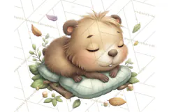 Whimsical Capybara Clip Art PNG for Cozy Hygge Prints Product Image 4