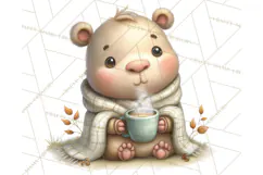 Whimsical Capybara Clip Art PNG for Cozy Hygge Prints Product Image 2