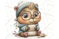 Whimsical Capybara Clip Art PNG for Cozy Hygge Prints Product Image 3