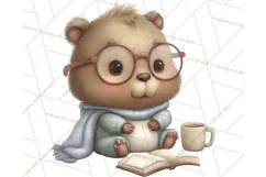 Whimsical Capybara Clip Art PNG for Cozy Hygge Prints Product Image 3