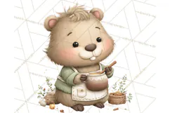 Whimsical Capybara Clip Art PNG for Cozy Hygge Prints Product Image 2