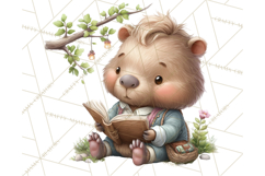 Whimsical Capybara Clip Art PNG for Cozy Hygge Prints Product Image 5