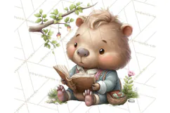 Whimsical Capybara Clip Art PNG for Cozy Hygge Prints Product Image 5