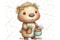 Whimsical Capybara Clip Art PNG for Cozy Hygge Prints Product Image 4