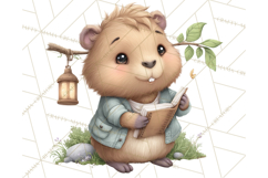 Whimsical Capybara Clip Art PNG for Cozy Hygge Prints Product Image 5