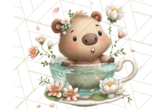 Whimsical Capybara Clip Art PNG for Cozy Hygge Prints Product Image 2