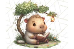 Whimsical Capybara Clip Art PNG for Cozy Hygge Prints Product Image 3