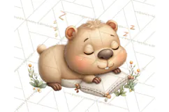 Whimsical Capybara Clip Art PNG for Cozy Hygge Prints Product Image 4
