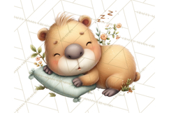 Whimsical Capybara Clip Art PNG for Cozy Hygge Prints Product Image 5