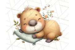 Whimsical Capybara Clip Art PNG for Cozy Hygge Prints Product Image 5