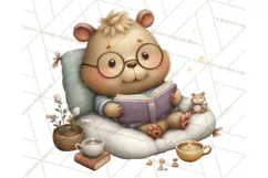 Whimsical Capybara Clip Art PNG for Cozy Hygge Prints Product Image 2