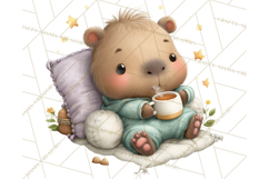 Whimsical Capybara Clip Art PNG for Cozy Hygge Prints Product Image 3