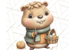 Whimsical Capybara Clip Art PNG for Cozy Hygge Prints Product Image 4