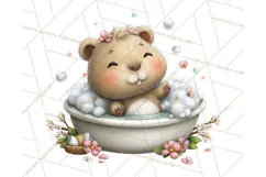 Whimsical Capybara Clip Art PNG for Cozy Hygge Prints Product Image 2