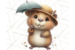 Whimsical Capybara Clip Art PNG for Cozy Hygge Prints Product Image 4