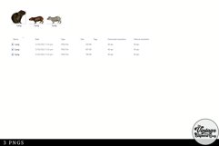 Capybara Vintage Animal illustration Clip Art, Clipart Product Image 2