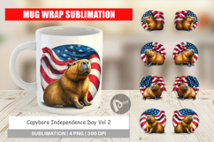 Mug Wrap Capybara 4th of July Product Image 1