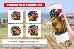 Tumbler Capybara 4th of July Product Image 1