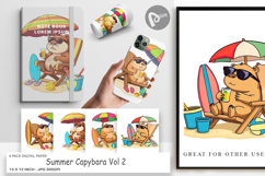 Digital Paper Summer Capybara Product Image 1