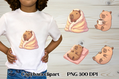 Cute Capybara Animal Clipart PNG design Product Image 1
