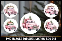 Christmas Trick Round Ornaments I Pink Christmas Product Image 1