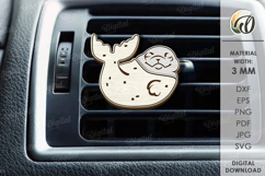 Car air freshener Laser Cut. Seal SVG Product Image 1