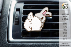 Car air freshener Laser Cut. Bunny SVG Product Image 1