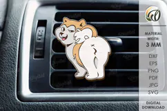 Car air freshener Laser Cut. Dog SVG Product Image 1