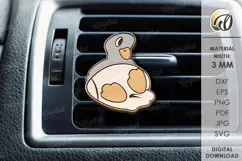 Car air freshener Laser Cut. Duck SVG Product Image 1