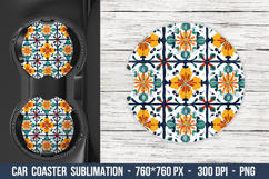 Portuguese Pattern Car Coaster | Car Coaster Png Product Image 1