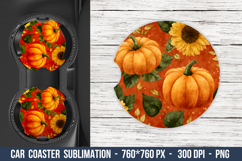 Fall Car coaster | Car Coaster Sublimation Product Image 1