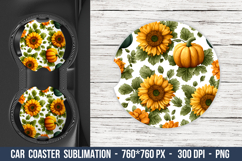 Fall Car coaster | Car Coaster Sublimation Product Image 1